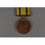 A George V Territorial Force War medal, awarded to 1742 GNR.C.BAYLEY. R.A, on ribbon