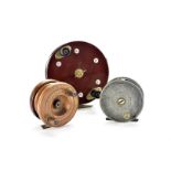 Angling Equipment, a group of three vintage reels including a A&N ( Army & Navy) stores fly reel,