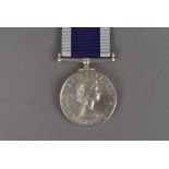 An Elizabeth II Royal Naval Long Service and Good Conduct medal, having coinage bust, awarded to