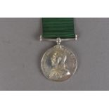 A George V Volunteer Long Service medal, awarded to C.O.M.S B.C.FAIR. 2 BN. G.I.P RY. R.(A.F.I)