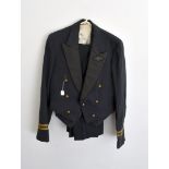 An RAF Flight Lieutenant's Mess Dress uniform, comprising jacket with wire RAF Full Wing badge,