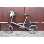 Cycling, a Moulton (Bradford on Avon ) "Stowaway" folding bicycle. 19.3/4" frame with 14" wheels,