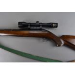 A 1980s BSA Airsporter Stutzen Carbine, with nicely engraved wooden stock, with mounted Sniper