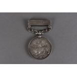 A Victorian South Africa medal, with 1879 clasp, awarded to 2233 PTE J.TAYLOR 91ST FOOT, without