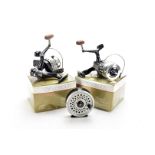 Angling Equipment, a pair of "Sangan" FI500 spinning reels in boxes together with a Intrepid 3.1/