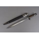 A WWII British 1888 pattern MkI bayonet, by W.W.Greener Birmingham, having later X marked over the