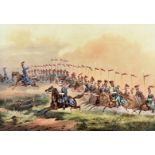 Francis George Coleridge (1840-1925), a watercolour of lancers charging, possibly Boer War, signed