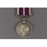 An Army Meritorious Service medal, with George VI coinage profile with FID:DEF, 1949-52, on third