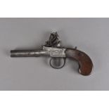 A vintage Knutley of London flintlock pistol, the steel body with Knutley marked to one side and