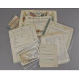 An assortment of military related paperwork and ephemera, including letters from various Aircraft