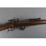 A 19th Century Italian bolt action rifle, marked Torino, possibly Vatelli, dated 1882, with extended