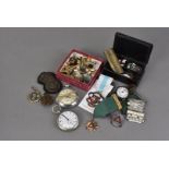 A small collection of Masonic jewellery, including a 9ct gold ring, a pair of 9ct gold cufflinks,