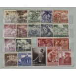 A small album containing a collection of German and other Countries stamps, circa 1930s, approx 200