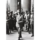 A black and white press photograph of Hitler, taken by Max Schirner, dated 1 May 1939, the image