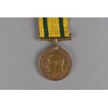 A WWI Territorial Force War medal, awarded to 612 CPL.L.J.S.NORRIS. WILTS.R