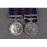 A George VI General Service medal 1918-62, with Malaya clasp, awarded to 22460445 PTE.T.A CREAMER.