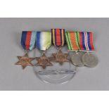 A collection of WWII medals, awarded to 136213 F/L S.R SHACKLETON, comprising Defence and War medal,