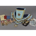 A collection of ROAB items, including six silver jewels, a selection of turquoise cuffs, garland