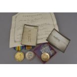 A WWI medal duo, awarded to 024067 PTE.S.R.MERRETT. A.O.C, together with a small selection of