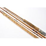 Angling Equipment, a good quality vintage Milwards" Troutrover" hexagonal cane trout fly rod, 8' 10"