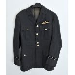 A Flight Lieutenant's dress blouse and trousers, with RAF Full Wing cloth badge to the breast,