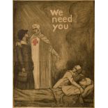 We Need You, American Red Cross poster, c1917, the artwork by Albert Steiner (1877-1965),