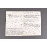 Myra Hindley (1942-2002), a handwritten letter on William Morris Cray pattern card dated 15.2.99