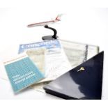 Aviation, a Concorde 9ct Gold charm, marked .375, together with a "fact" pack containing,