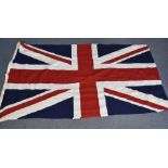 An early 20th century Union flag, marked 5x8F to reverse, with label 'Defiance Reg U.S Pat Off Two-