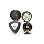 Angling Equipment, a Leeda, gearfly trout fly reel, boxed with pouch together with a ABU Delta 3 fly