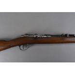 A 19th century Mauser Service bolt action rifle, model 71/84, dated 1888 in Spandau, serial number