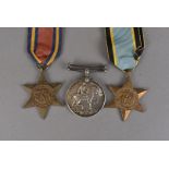 A WWI War medal, awarded to 22384 PTE J.COLBY R LANC.R, together with two WWII medals, The Air