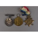 A WWI Royal Marine Light Infantry medal trio, awarded to PO.4-S- PTE W.P.PARAMOR. R.M.L.I