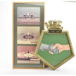 Aviation/Shipping, a resin cast ships crest plaque "Concorde" AF together with four Concorde