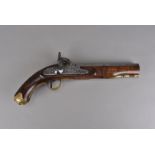 A 19th century L.A. Blake Co. Of London percussion cap pistol, having impressed makers mark to