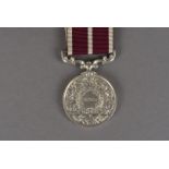 An Indian Army Meritorious Service medal 1888, with George VI crowned profile, on third type ribbon,