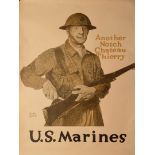 Another Notch Chateau Thierry, U.S Marines, artwork by Adolph Treidler (1886-1981), depicting a