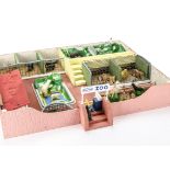 Playcraft Zoo, N110, detailed wooden model zoo, walled base (60x46cm) containing animal cages,