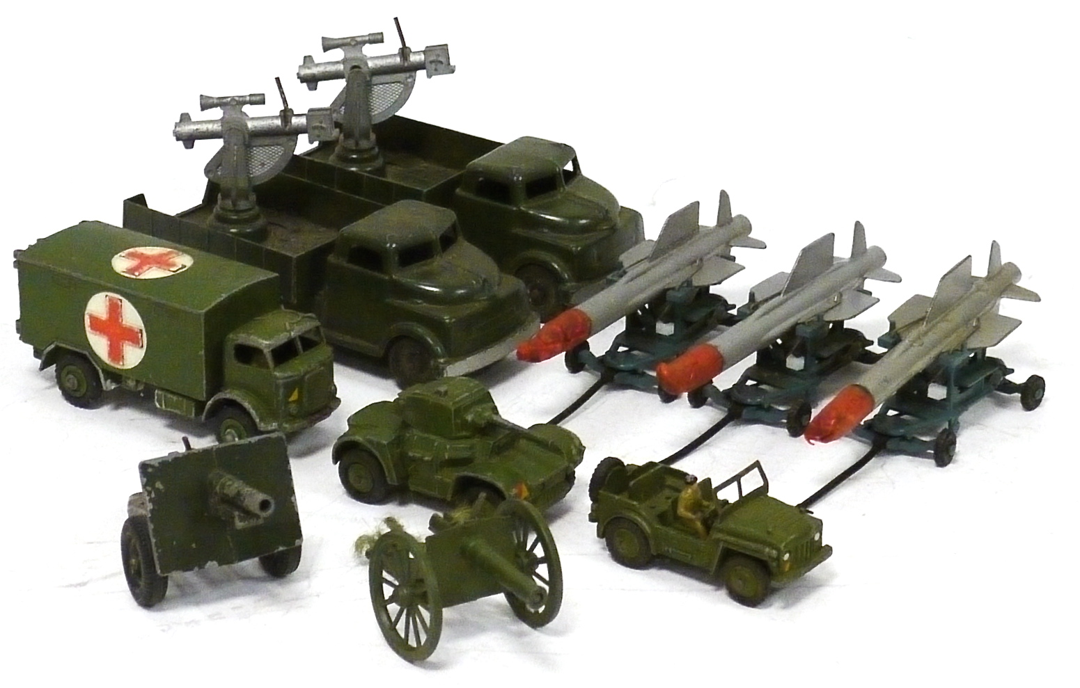 Lone Star Corgi & Dinky Military Vehicles, including a Lone Star Lorry (2),Dinky 626 Military