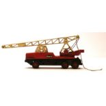 A Tri-ang Spot-on 117 Jones KL 10/10 Crane, cream cab and jib, red body and wheels, black chassis,