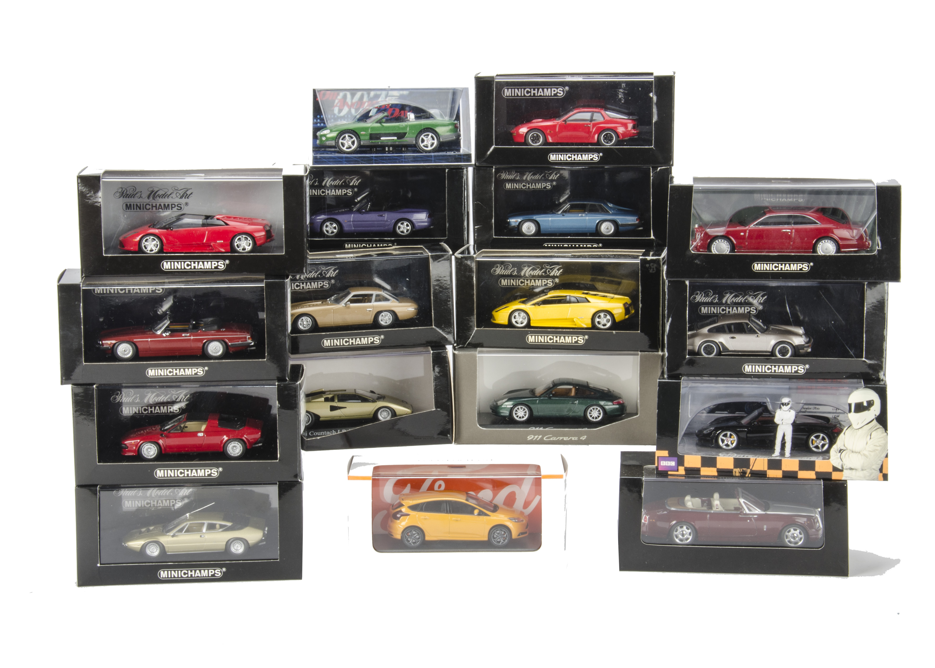 Minichamps, cars from the 'Top Gear', Porsche, Ford, Jaguar and other series, including a Jaguar
