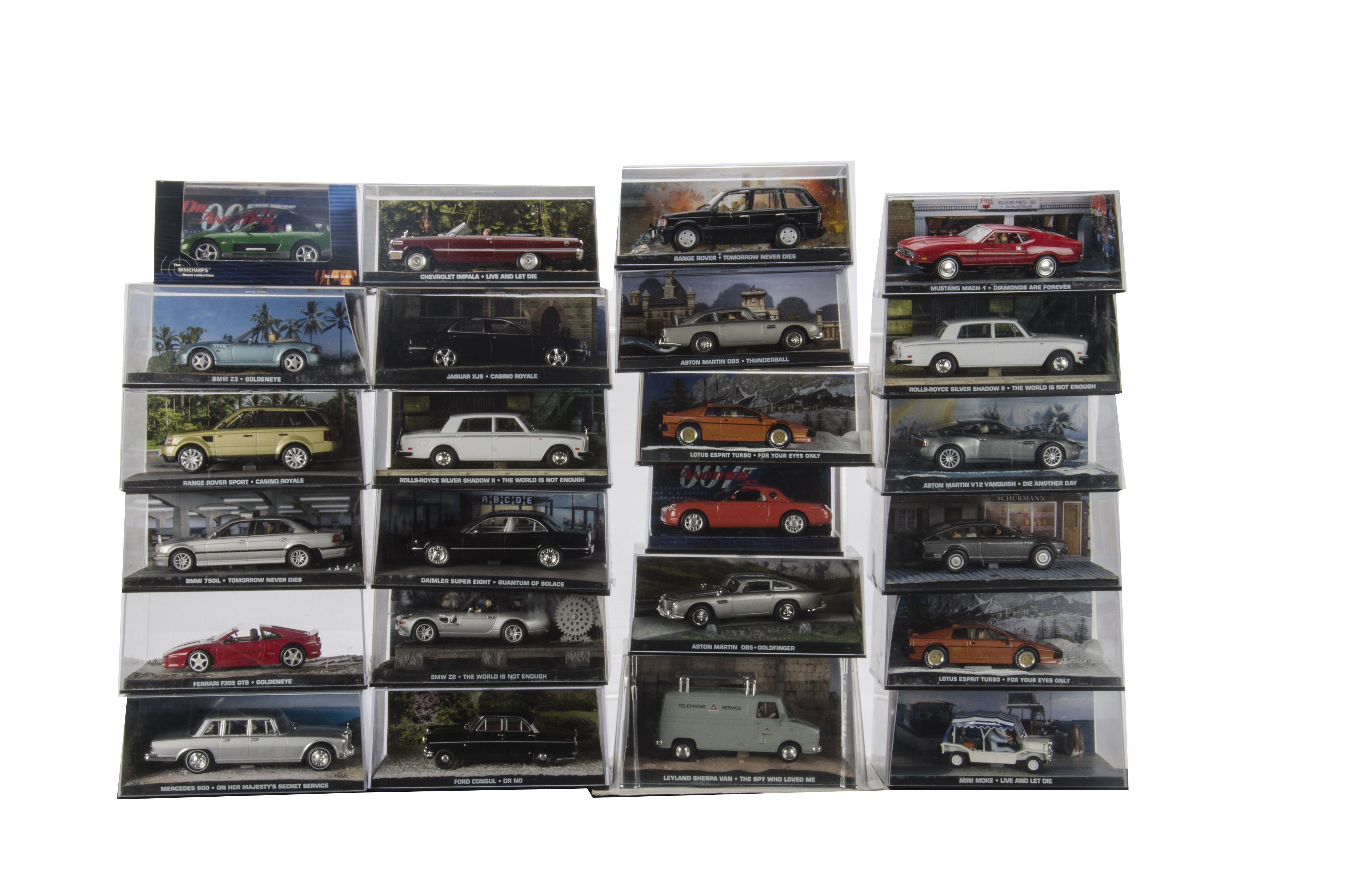 James Bond Themed Vehicles, by Minichamps, EON Productions and others, including a BMW 75Oil from '