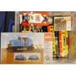 LEGO Electric Trains and Vehicles, large quantity of partially constructed vehicles, track and