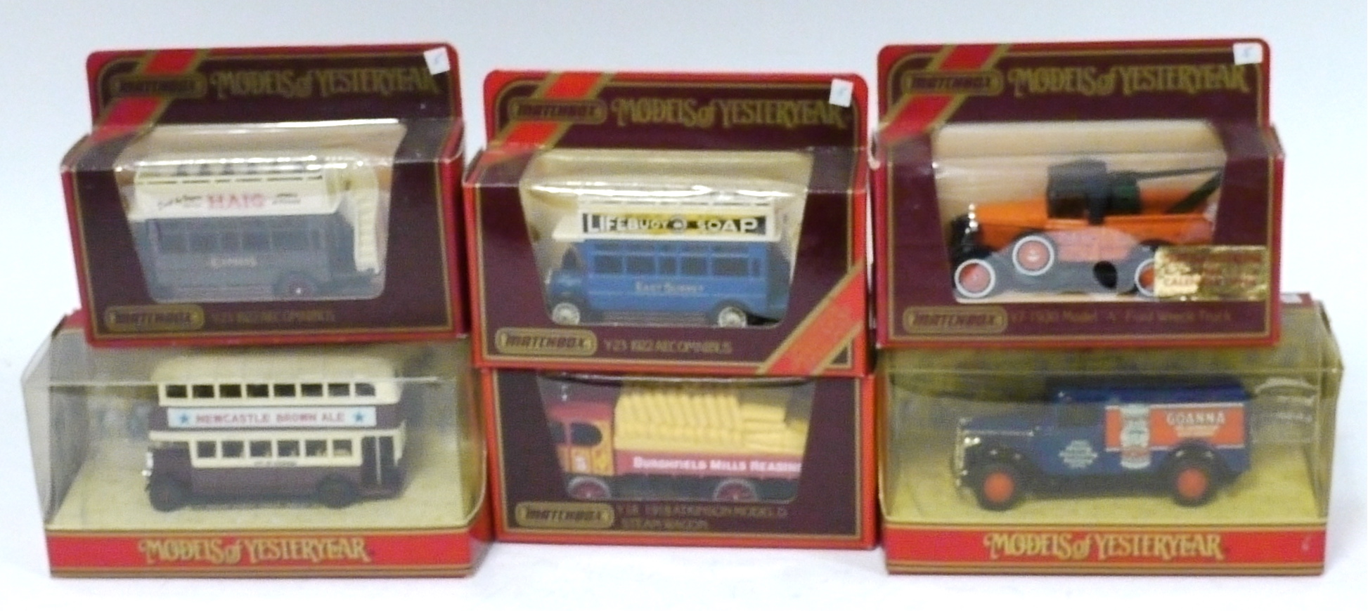 Matchbox MOY, cars, buses, cars and commercial vehicles, including a Y-6 Rolls Royce Fire Engine,