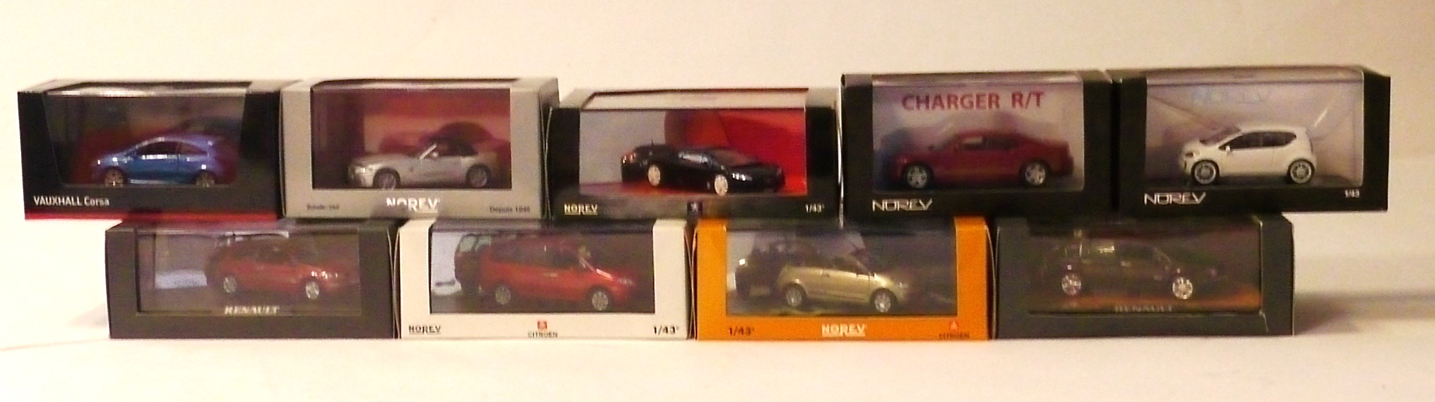 Norev, including a Volkswagen Up! And a Renault Vel Satis, together with similar models by other