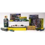 Dinky Toys 054 Railway Station Personnel, It includes a mix of human figures, luggage pieces,