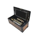 Musical Box, Nicole Frères: playing twelve airs, with nine bells (six striker teeth), double-