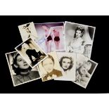 Actresses, approx thirty five mainly black and white promotional photographs with facsimile