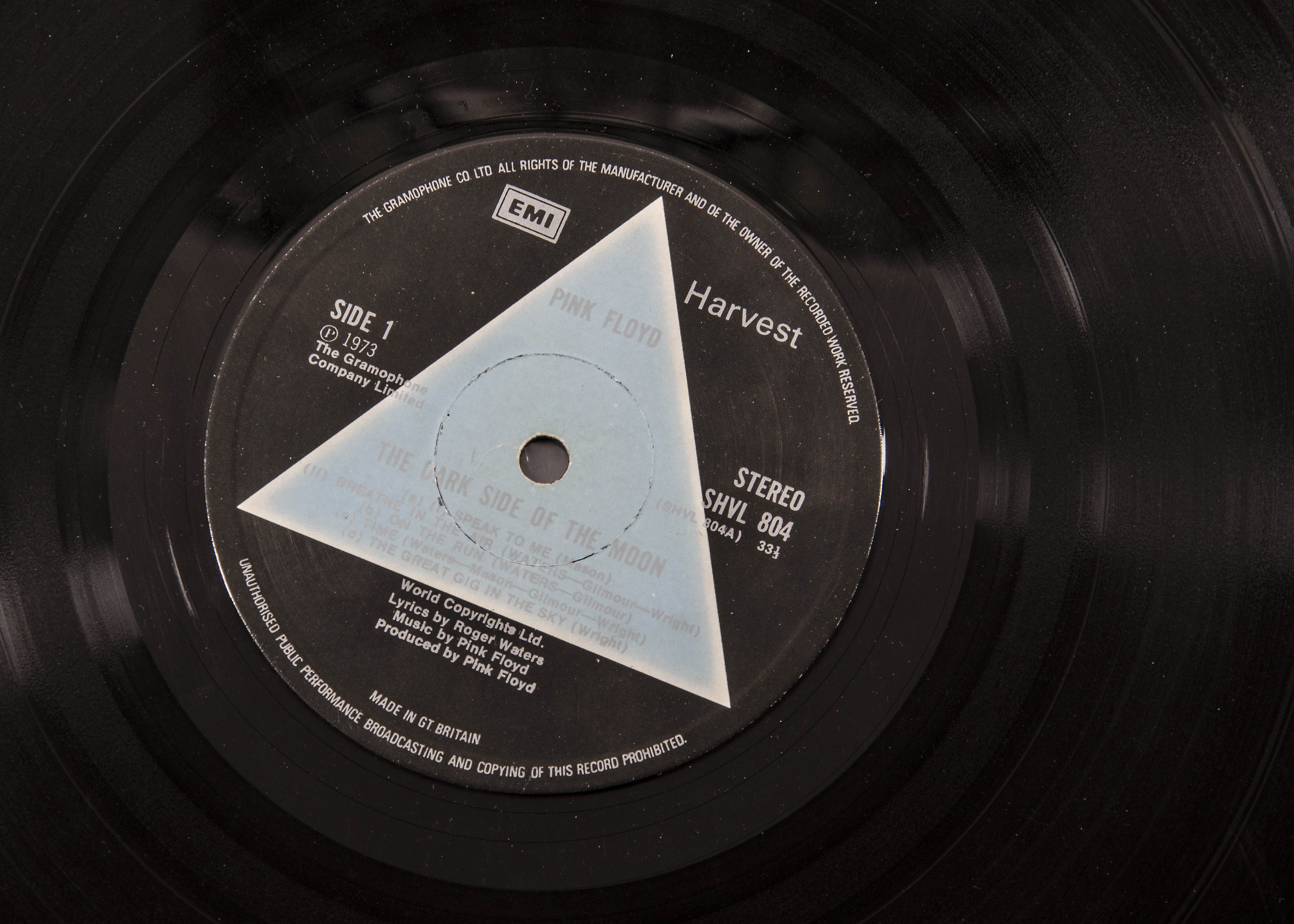 Pink Floyd, Dark Side of the Moon LP - UK 1973 First Press with Solid Blue Triangle Labels - Harvest