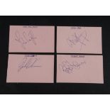 Led Zeppelin / Autographs, four vintage autograph album pages individually signed by Jimmy Page,